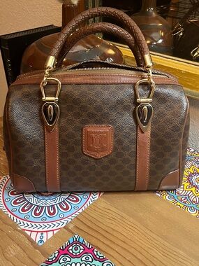 Preowned CELINE Macadam Mini Boston Hand Bag